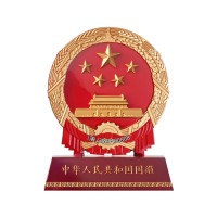 铝制国徽国企/领导办公桌摆件工艺品庄严肃穆气场十足办公桌摆件