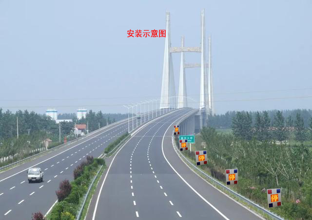 桥梁停字爆闪灯安装示意图